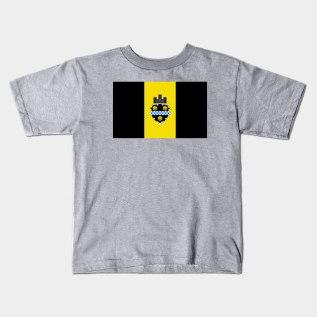 Flag of Pittsburgh, Pennsylvania Kids T-Shirt by brigadeiro